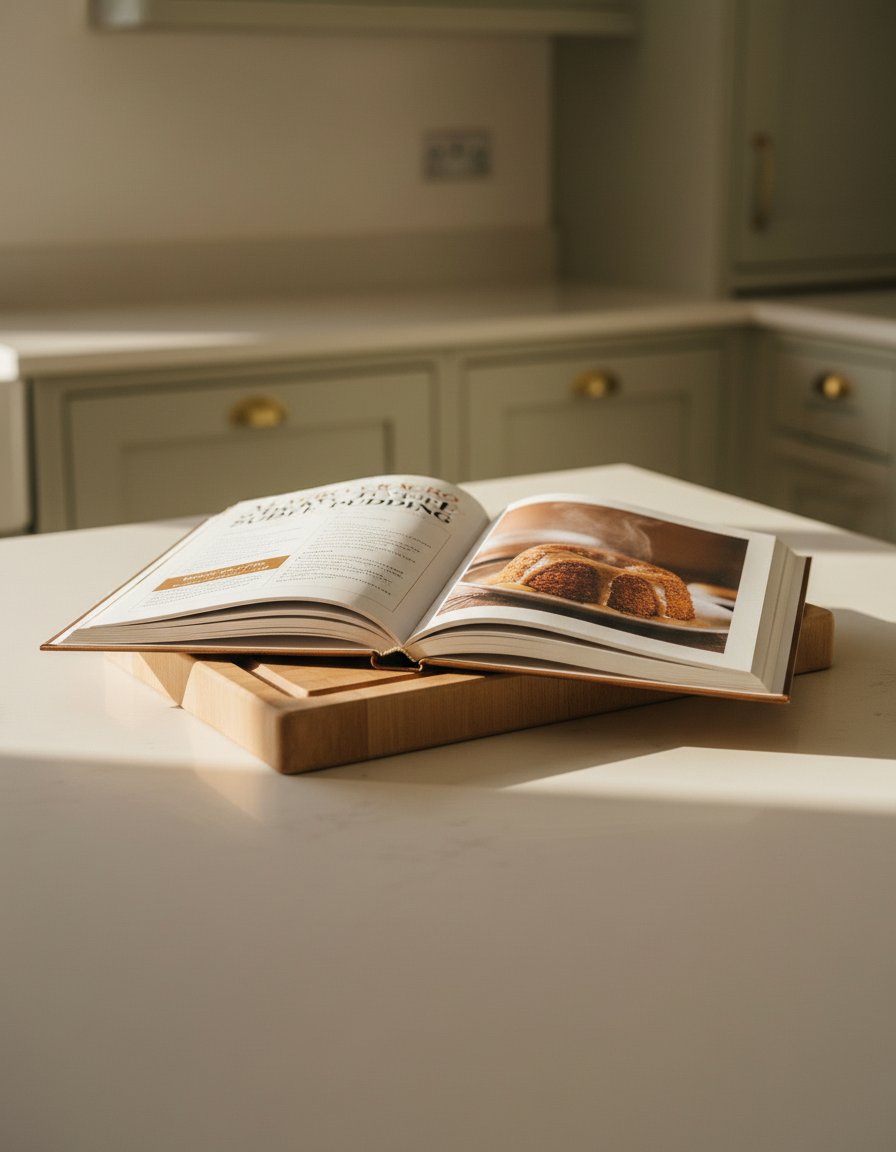 Macro Cravings cookbook open on a recipe spread