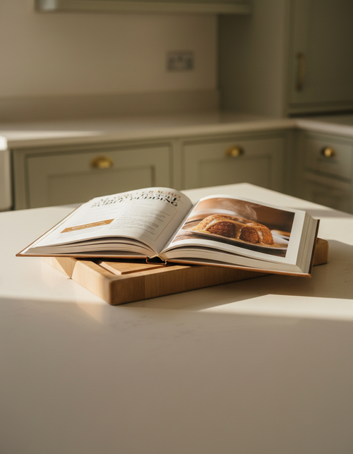 Macro Cravings cookbook open on a recipe spread